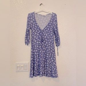 Short dress—blue and white flowers